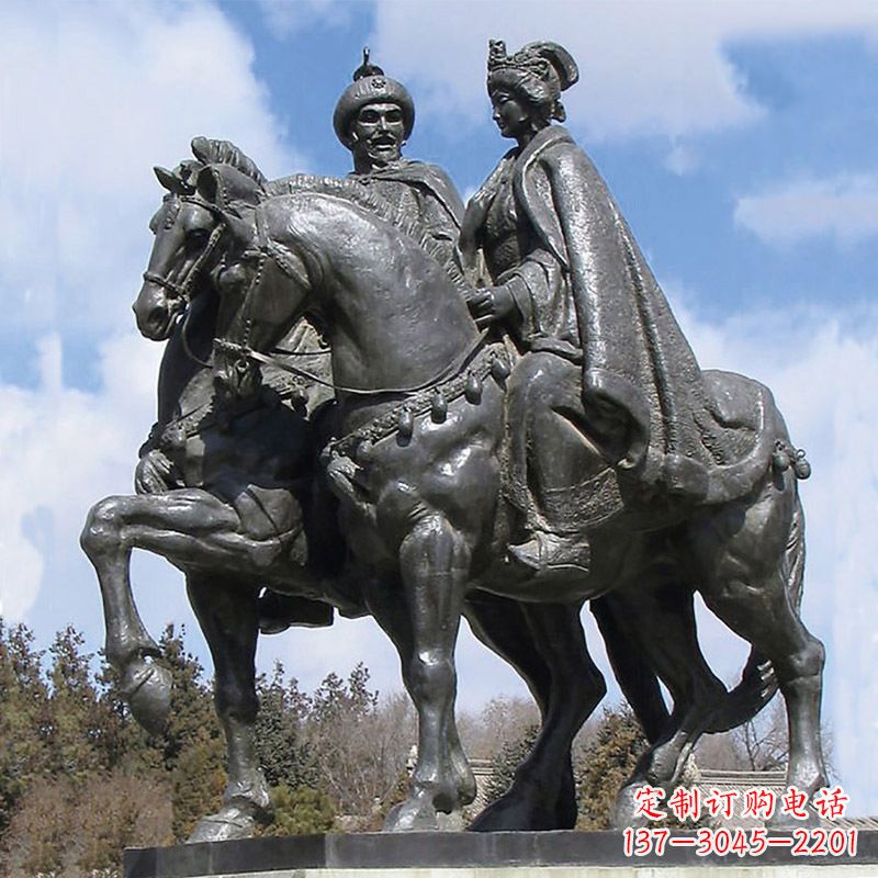 贵州古代风采:王昭君骑马雕塑