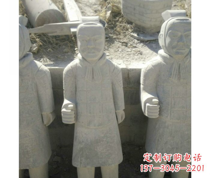 贵州古代人物秦兵马俑石雕
