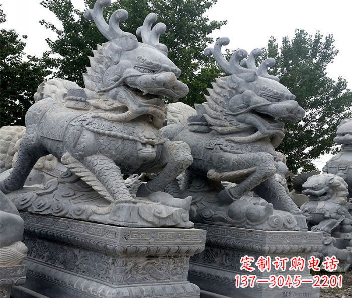 贵州古典精美麒麟雕塑