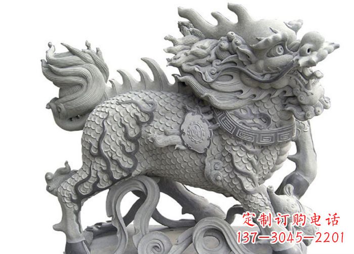贵州古代神兽麒麟石雕 (3)
