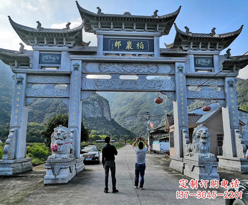 贵州古典牌坊石雕塑