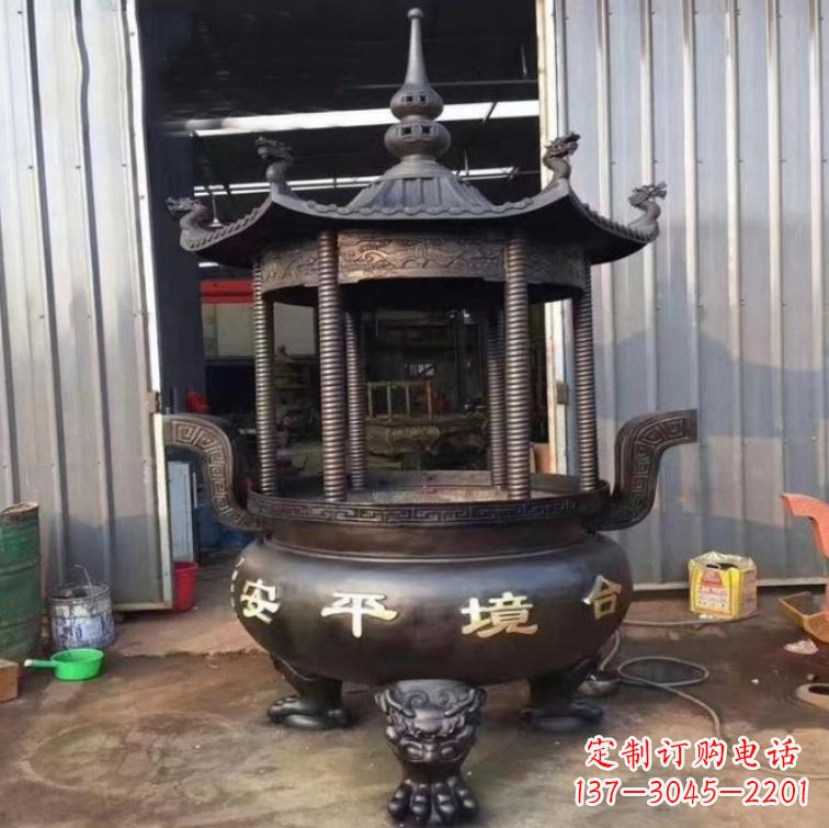 贵州精美古代铜香炉雕塑，成就您的家庭情调