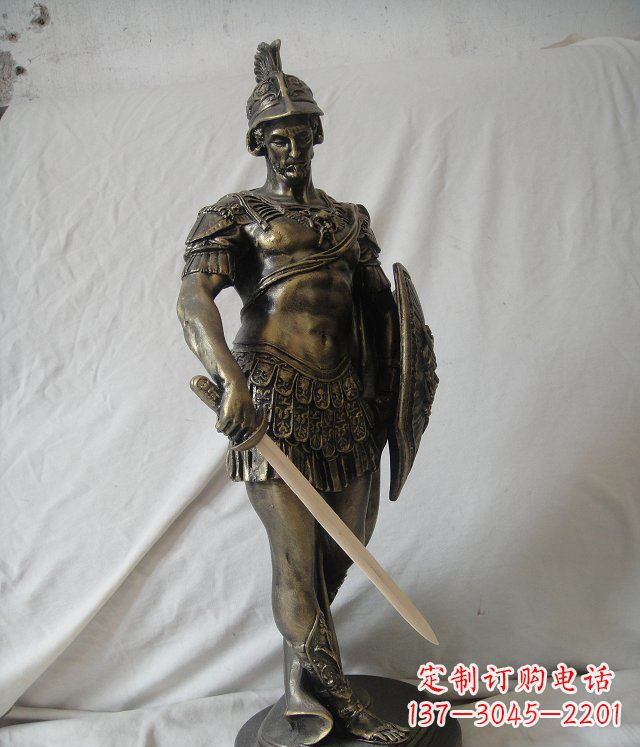 贵州古罗马风格的玻璃钢战士雕塑