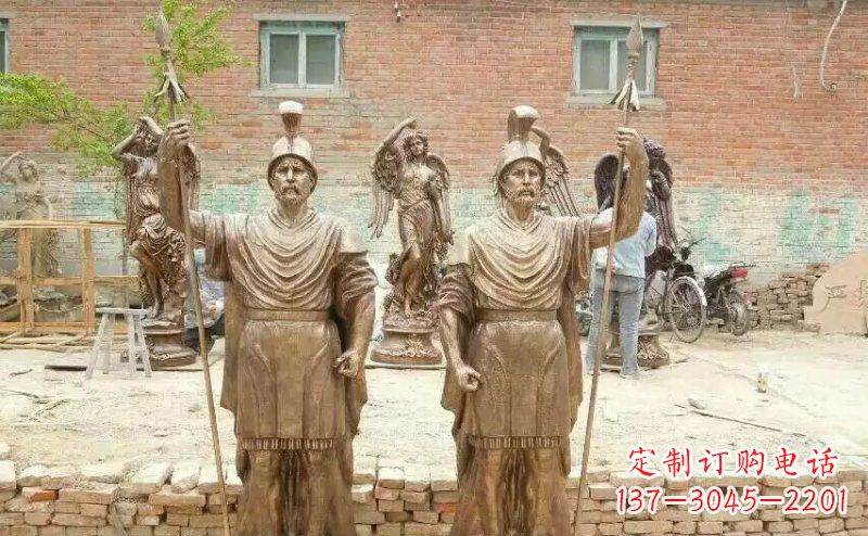 贵州古罗马风情,精致雕刻的“战士雕塑”