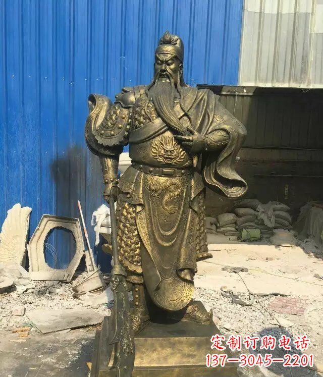 贵州精美雕刻的关公铜雕