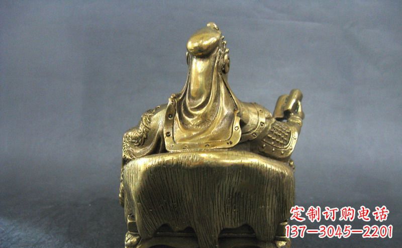 贵州关公读春秋武财神铜雕