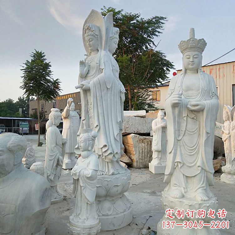 贵州观音 石雕送子观音 汉白玉观音佛像厂家直销石雕汉白玉菩萨_27