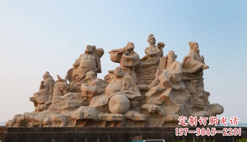 贵州广场八仙过海神像石雕