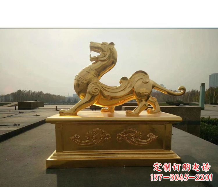 贵州精美雕刻,精致纯铜白虎神兽雕塑