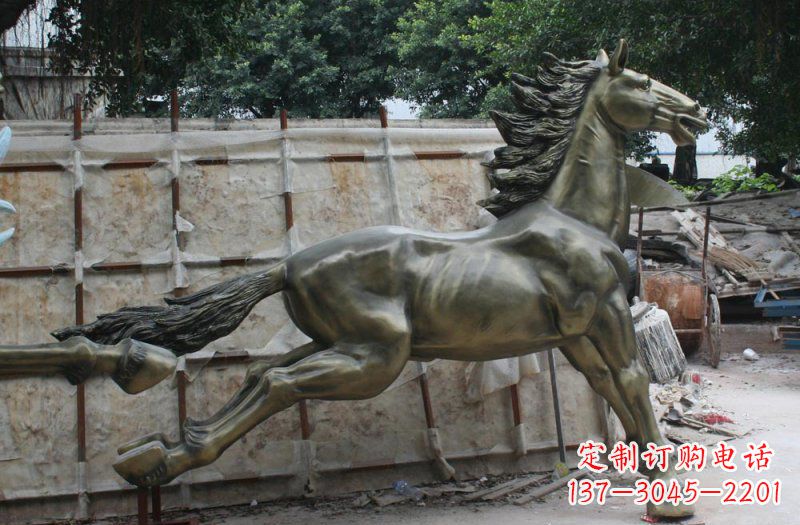 贵州广场奔马动物铜雕 (2)