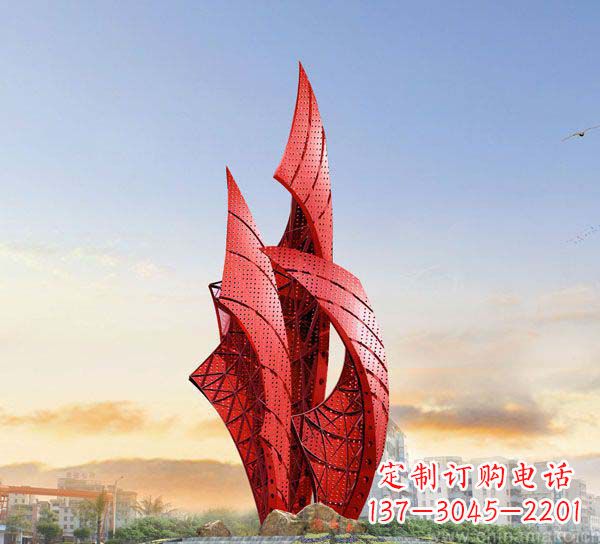 贵州不锈钢抽象船帆雕塑