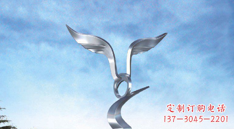 贵州中领雕塑出品:不锈钢海鸥雕塑