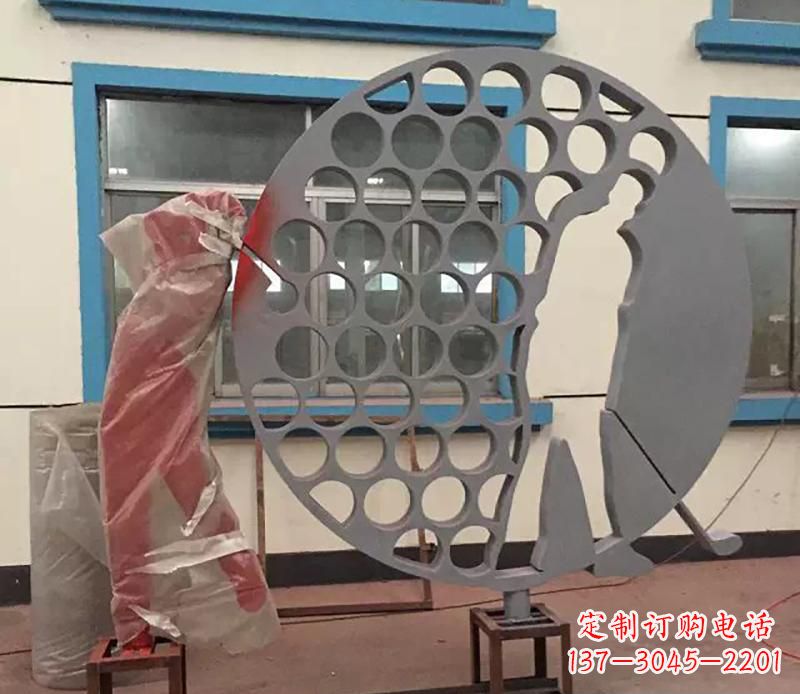 贵州精致现代风格不锈钢高尔夫雕塑