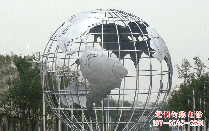 贵州广场不锈钢地球雕塑 (2)