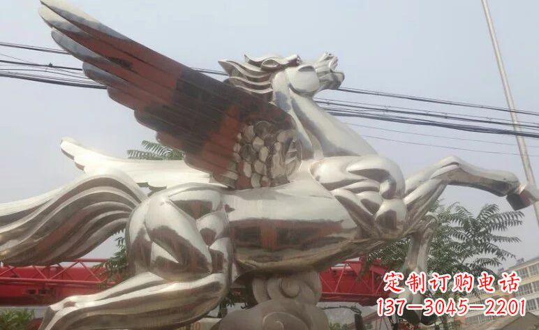 贵州流畅优美的不锈钢飞马雕塑