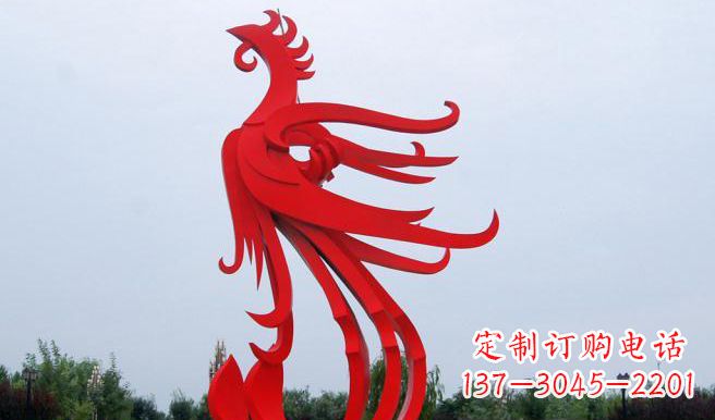 贵州广场不锈钢凤凰雕塑 (3)