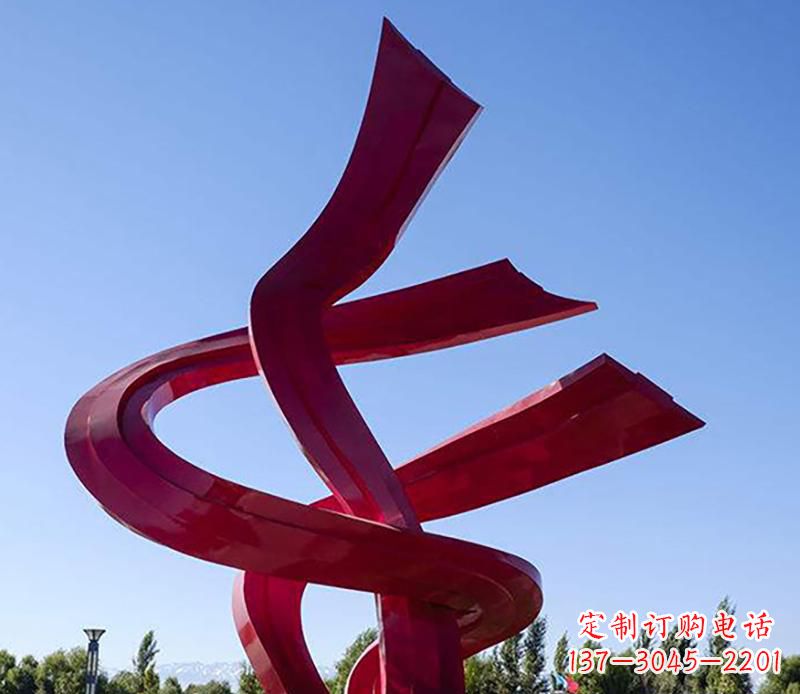 贵州不锈钢飘带景观雕塑