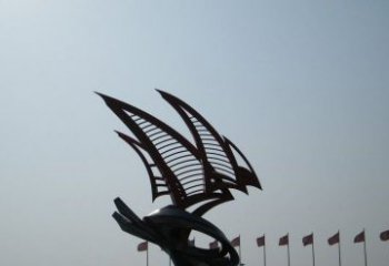 贵州不锈钢手工帆船雕塑