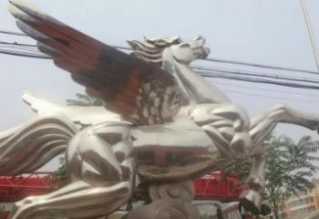 贵州流畅优美的不锈钢飞马雕塑