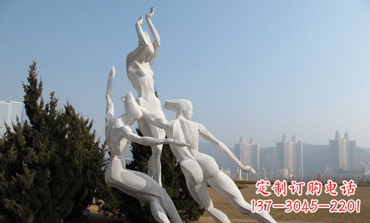 贵州中领雕塑:优雅动人的不锈钢滑冰女孩雕塑