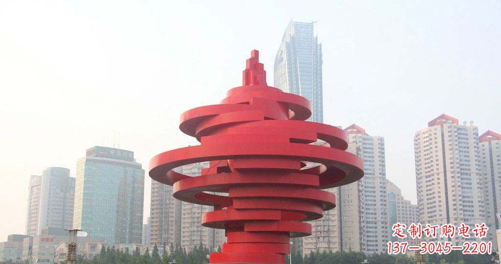 贵州广场不锈钢火炬景观雕塑1