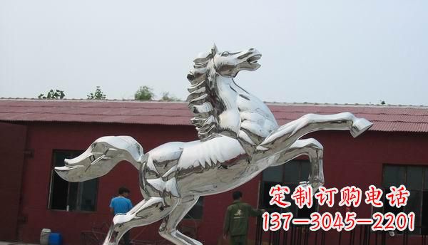 贵州广场不锈钢马动物雕塑