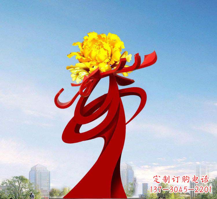 贵州中领雕塑:牡丹花开,把美景永久定格