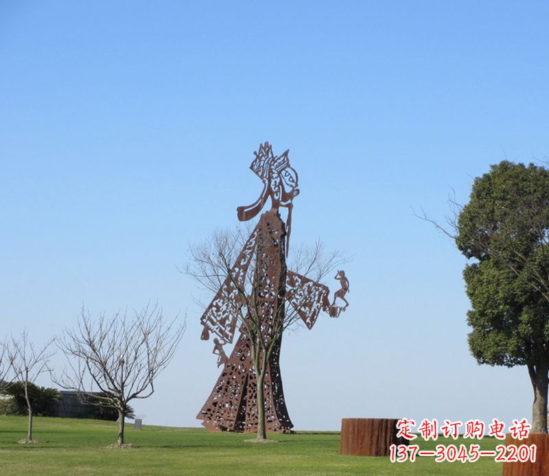 贵州全新不锈钢艺术皮影戏雕塑