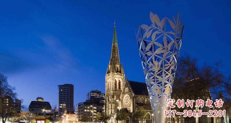 贵州不锈钢树叶雕塑——给现代空间带来优雅古朴之美