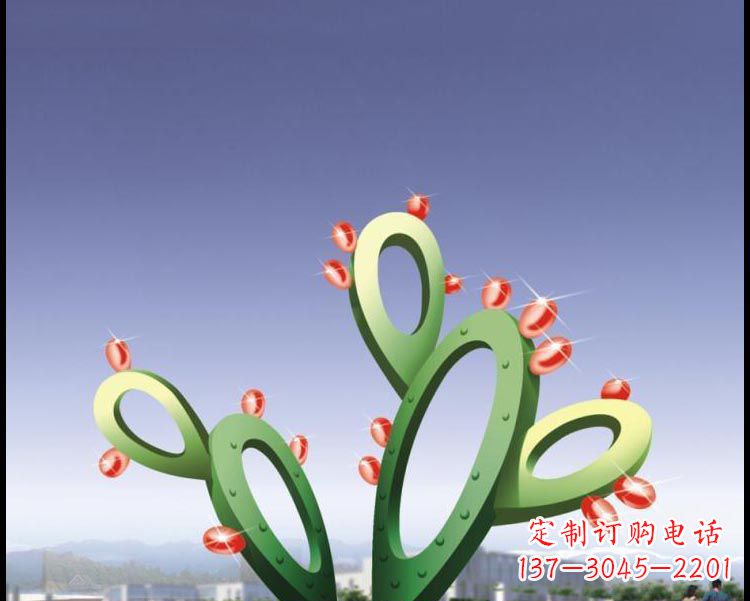 贵州视觉焕发的不锈钢仙人掌景观雕塑