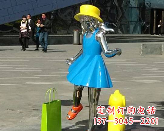 贵州中领雕塑:极致的不锈钢小女孩雕塑