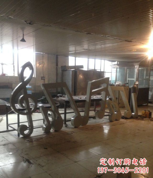 贵州精致不锈钢音符景观雕塑