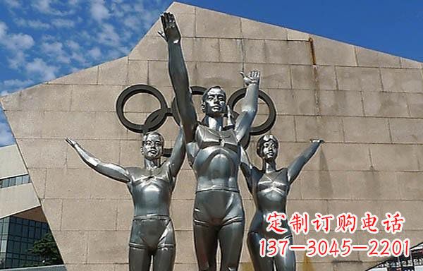 贵州中领雕塑|不锈钢运动员雕塑