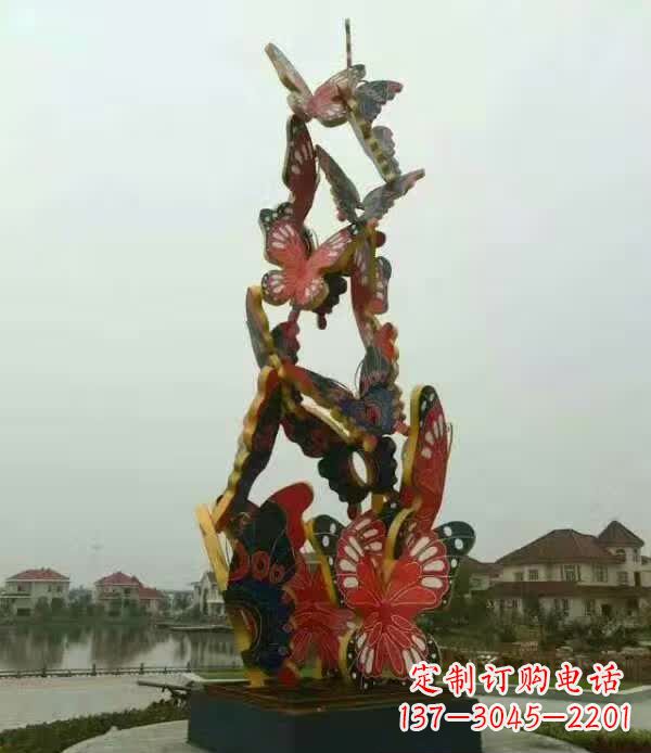 贵州中领雕塑:精美不锈钢蝴蝶雕塑