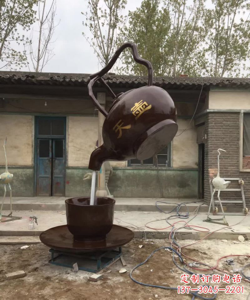 贵州茶壶精美铜雕,为您打造经典景观雕塑