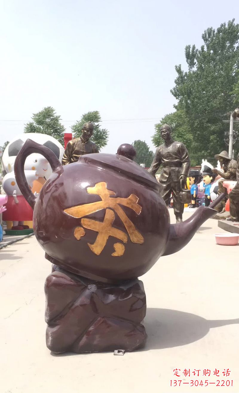 贵州高质量广场茶壶铜雕塑