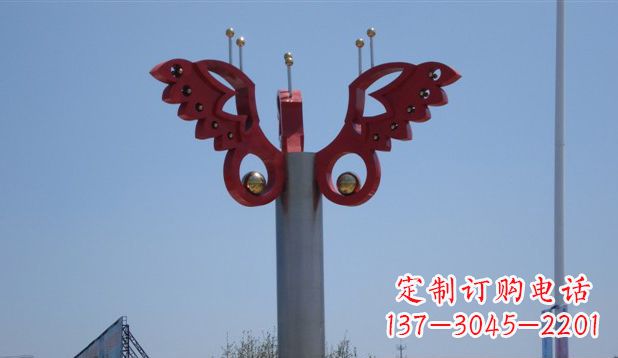 贵州广场抽象不锈钢蝴蝶雕塑