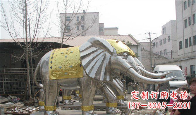 贵州广场大象不锈钢雕塑