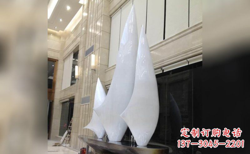 贵州精美不锈钢帆船雕塑