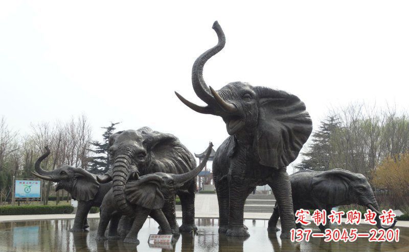 贵州大象玻璃钢雕塑,艺术定制精品