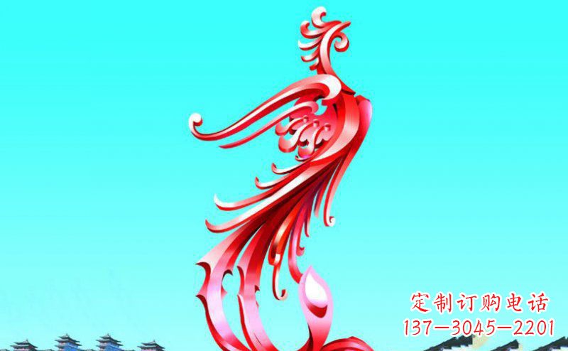 贵州广场凤凰不锈钢雕塑