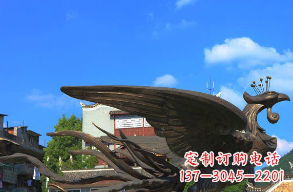 贵州广场凤凰动物铜雕