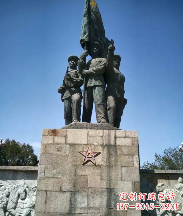 贵州传承革命精神领雕纪念铜雕战士雕塑