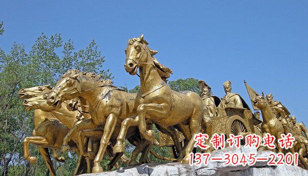 贵州中领雕塑:精美古典马车铜雕