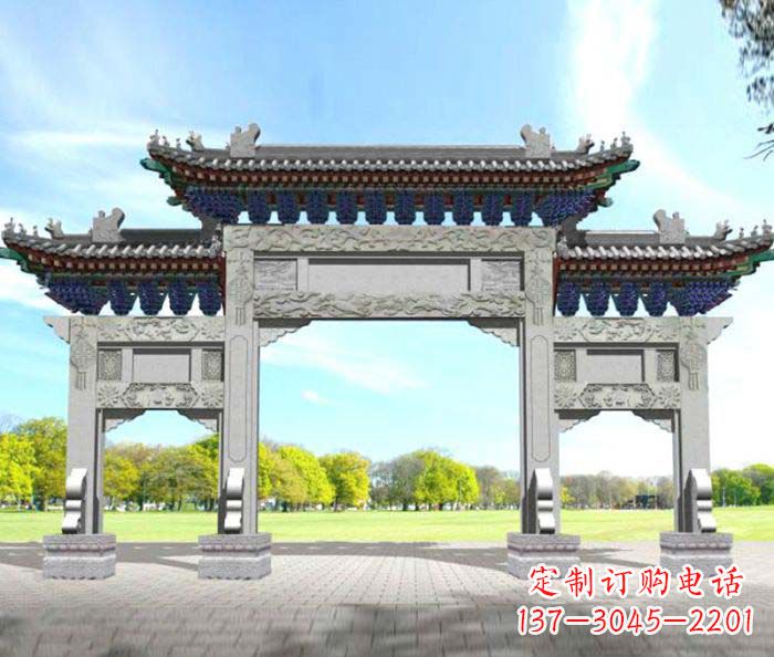 贵州广场景观大理石牌楼石雕