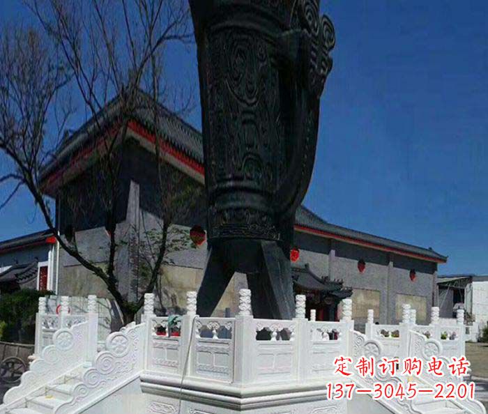 贵州广场景观汉白玉升旗台石雕
