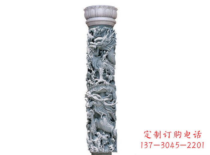 贵州中国风龙柱石雕:传承传统文化