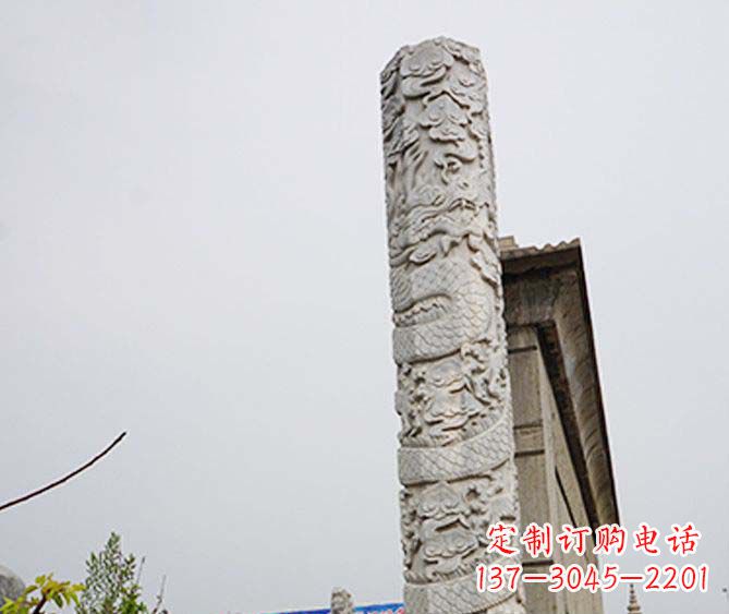 贵州精美艺术品,象征霸气,盘龙柱石雕