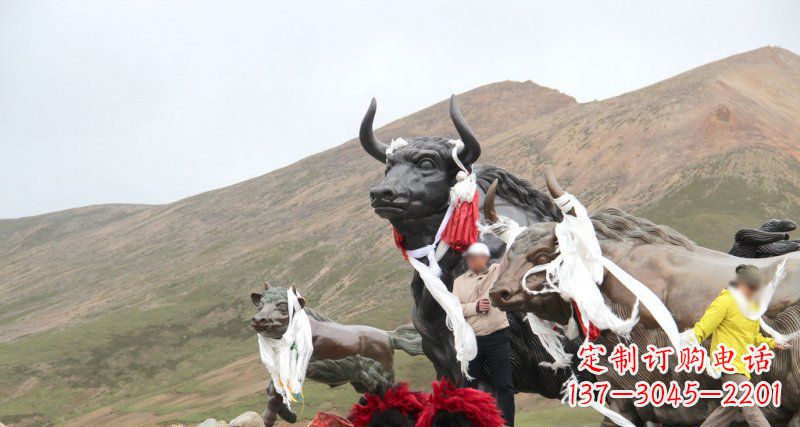 贵州完美纪念:牦牛景观铜雕