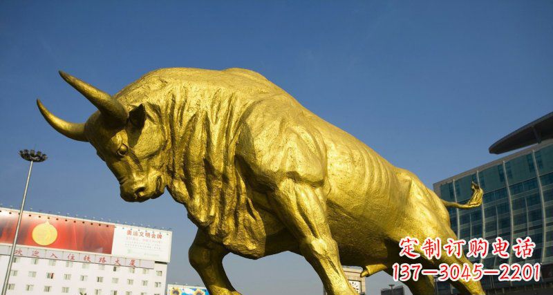 贵州广场牛动物铜雕